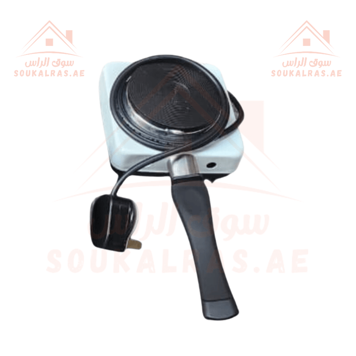 White Single Burner Electric Flat Stove - Small & Best for Traveling - Souk Al RasHousehold