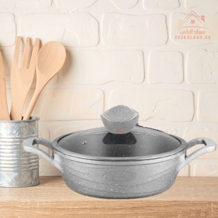 Yumelife 10 - Piece Granite Cookware Set |Premium Die - Cast Pots| Perfect for all types of recipes from soups and stews to frying and sautéing. - Souk Al Ras