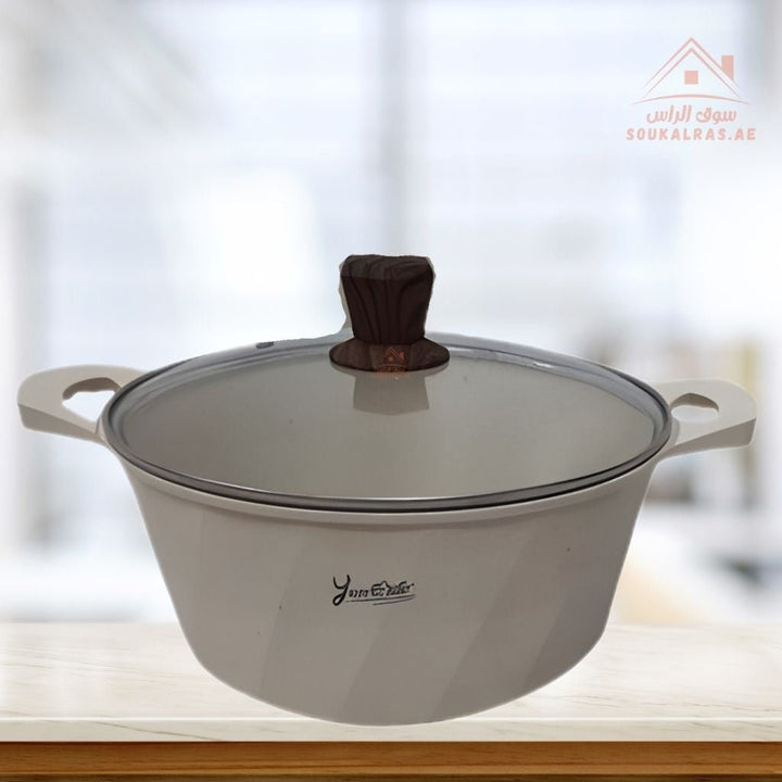 Yumelife 10 - Piece Granite Cookware Set |Premium Quality with Wooden - Style Handles| Perfect for all types of recipes — from soups and stews to frying and sautéing. - Souk Al Ras