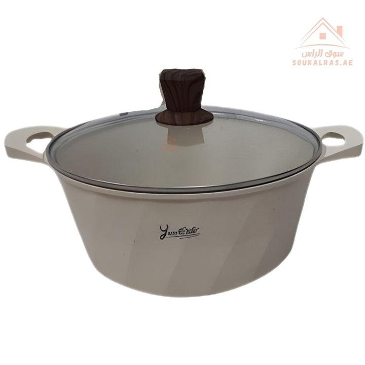 Yumelife 10 - Piece Granite Cookware Set |Premium Quality with Wooden - Style Handles| Perfect for all types of recipes — from soups and stews to frying and sautéing. - Souk Al Ras