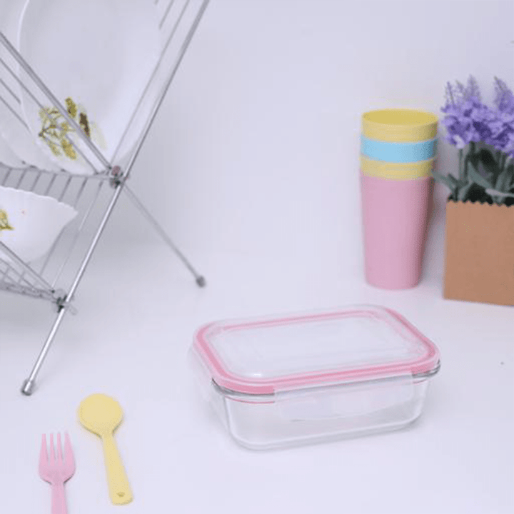 1000ml Glass Rectangle Airtight Container - Souk Al RasFood Storage Containers