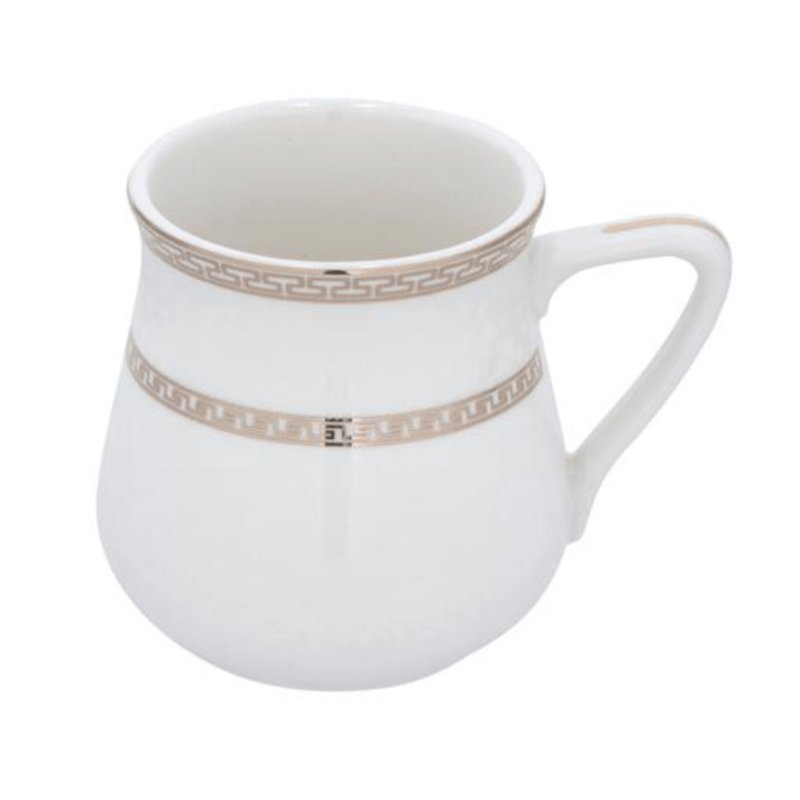 12 PCS Bone China Cup and Saucer Set - 180 ML - Souk Al RasDrinkware