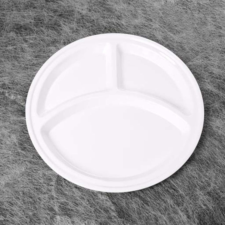 12.5" Melamine Mess Tray - 3 Compartment, Portable, Food - Grade - Souk Al RasPlates & Bowls