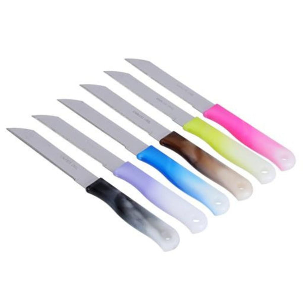 12Piece Steak Knife Set with Serrated Edges | Stainless Steel Fruit Knife Set with Razor Sharp Blades | Ultra - Sharp Cooking Knives | Perfect Kitchen Gift for Cooking Enthusiasts and Chefs - Souk Al RasKitchen Knives