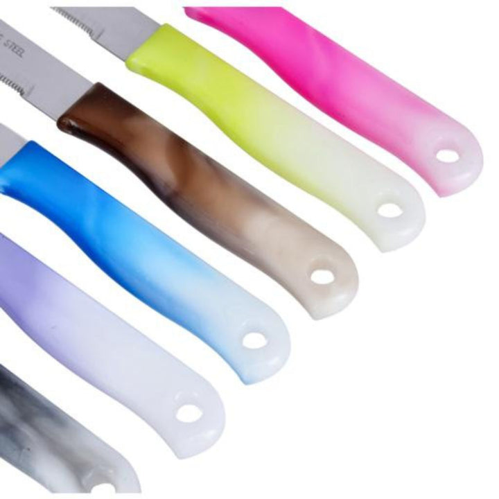 12Piece Steak Knife Set with Serrated Edges | Stainless Steel Fruit Knife Set with Razor Sharp Blades | Ultra - Sharp Cooking Knives | Perfect Kitchen Gift for Cooking Enthusiasts and Chefs - Souk Al RasKitchen Knives