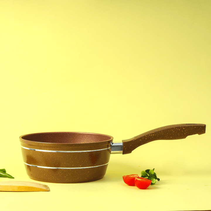 16CM Saucepan, Forged Aluminium & Durable Granite Coating with Handle - Souk Al RasCookware