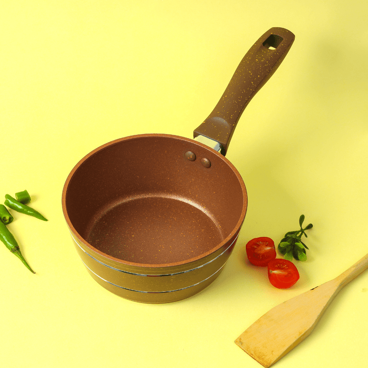 16CM Saucepan, Forged Aluminium & Durable Granite Coating with Handle - Souk Al RasCookware