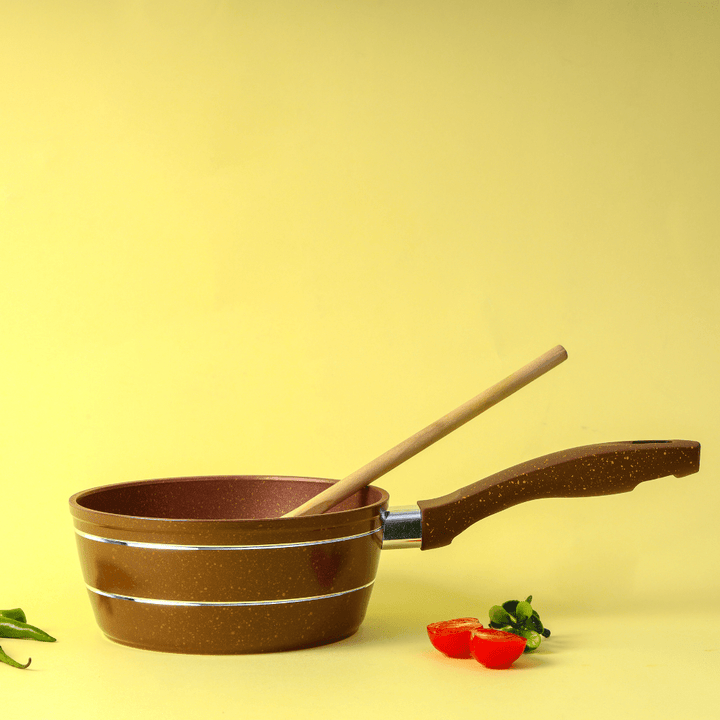 16CM Saucepan, Forged Aluminium & Durable Granite Coating with Handle - Souk Al RasCookware