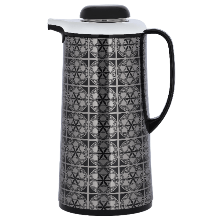 1.6L Stainless Steel Leak - Resistant Double Wall Vacuum Flask Silver And Black - Souk Al RasDrinkware