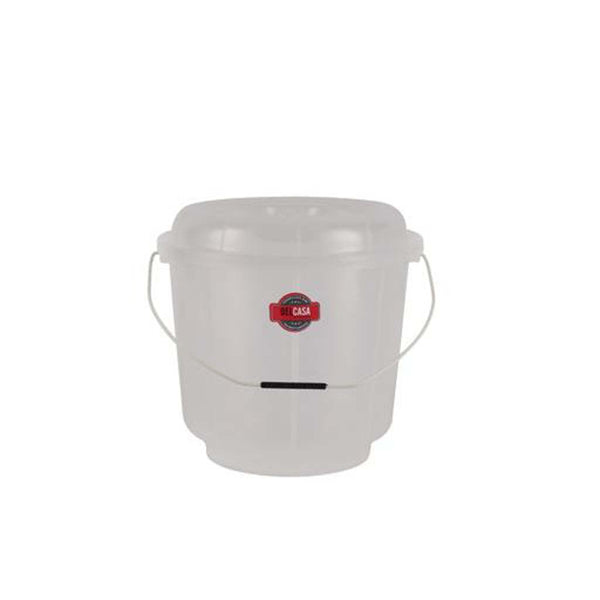 16L Transparent Bucket With Lid - Souk Al RasHome & Garden