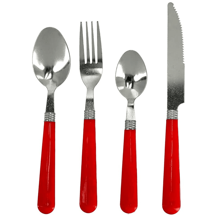 16Piece Cutlery Set with Knives, Forks, Spoons, and Teaspoons - Souk Al RasKitchen Tools & Utensils