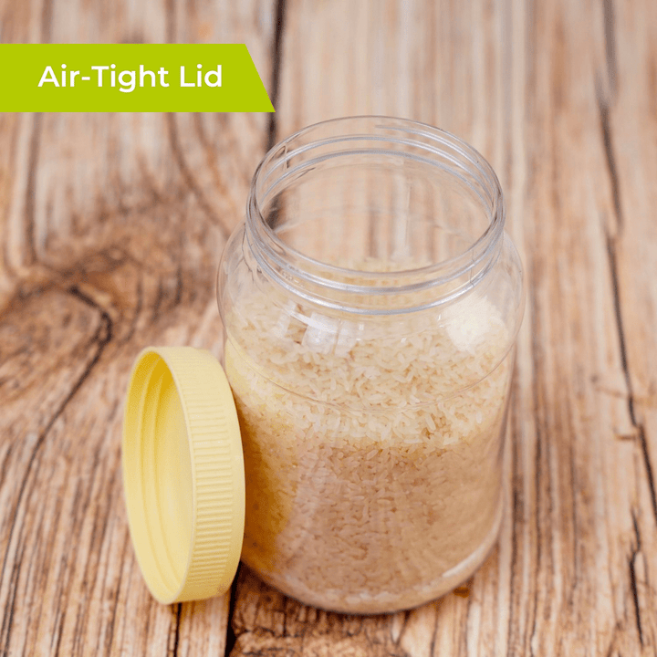 1L Airtight Round Jar | Ideal for Spice & Food Storage | Keeps Locked - Souk Al RasFood Storage Containers