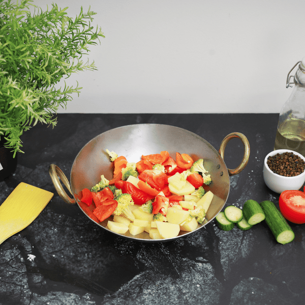 25CM Iron Kadai with Deep Round Bottom & Strong Handle - Souk Al RasCookware