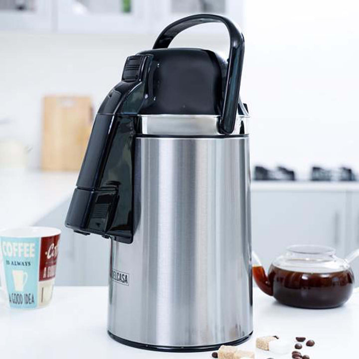 2.5L Airpot Flask - Insulated, Double - Wall Design, Portable for Hot & Cold - Dallah - Souk Al RasThermoses