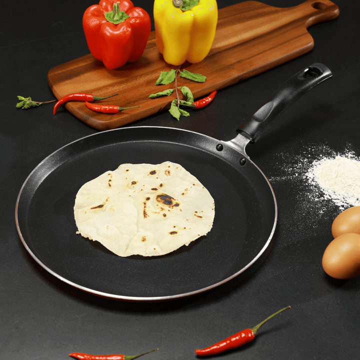 28CM Non - Stick Flat Tawa, Premium Quality Aluminium - Souk Al RasCookware