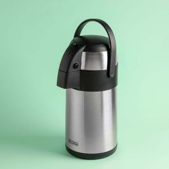 3000ml Stainless Steel Airpot Flask | Pump Pour System - Dallah - Souk Al RasThermoses