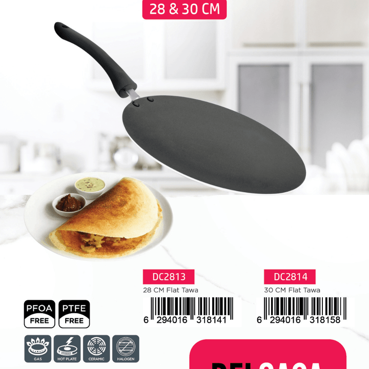 30CM Non - stick flat Tawa premium black colour - Souk Al RasBakeware