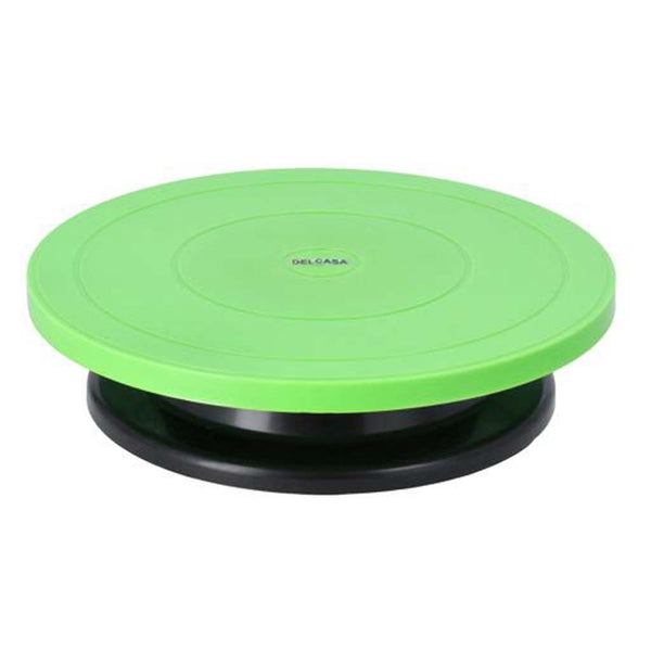 360° Rotating Cake Stand - Premium Plastic, Sturdy Spinning Stand for Icing - Souk Al RasBakeware