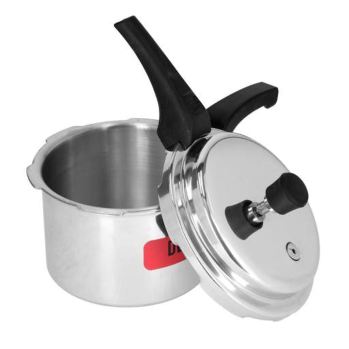 3L Aluminium Pressure Cooker Silver|Made with high - quality aluminium material - Souk Al RasCookware