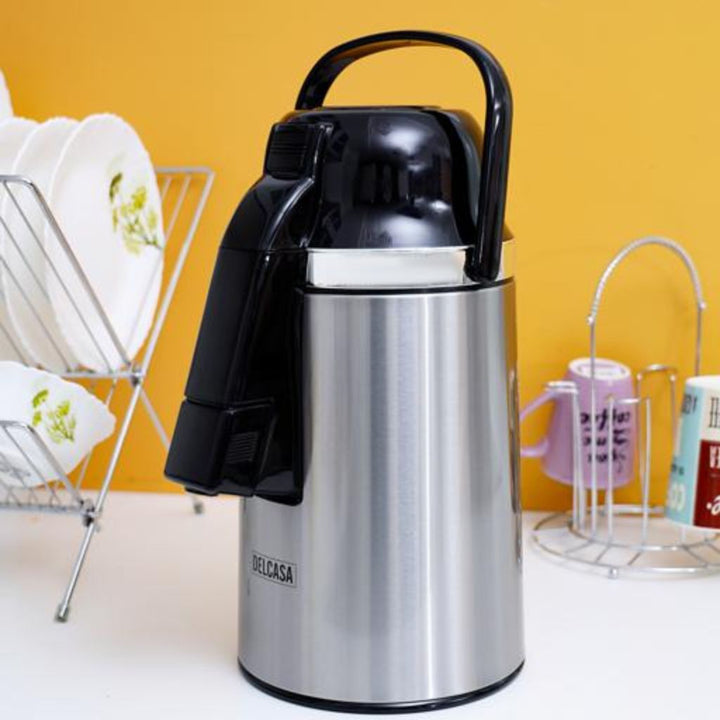 3L Insulated Airpot Vacuum Flask, featuring a double wall design - Souk Al RasDrinkware