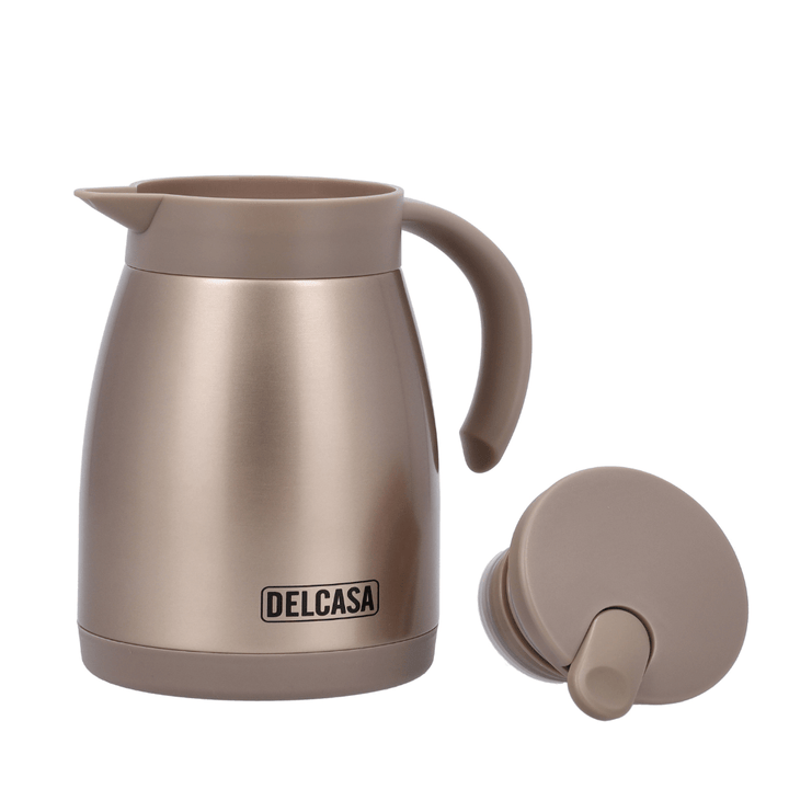 500ML Stainless Steel Coffee Pot, Double Wall Pot - Souk Al RasDrinkware