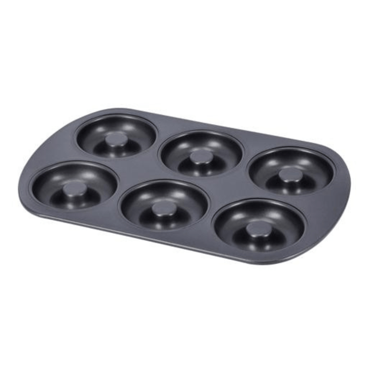 6 Cavity Dark Grey Donut Pan - Souk Al RasBakeware