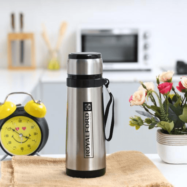 600ml Stainless Steel Vacuum Flask - Portable Hot Water Bottle - Souk Al RasVacuum Flasks and Thermos