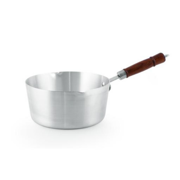 ROYALFORD 6" Aluminium Milk Pan with Wooden Handle and Pouring Spout