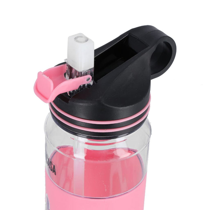 700 mL Reusable Water Bottle with Transparent Body, Wide Mouth, and Straw - Portable and Convenient - Souk Al RasDrinkware