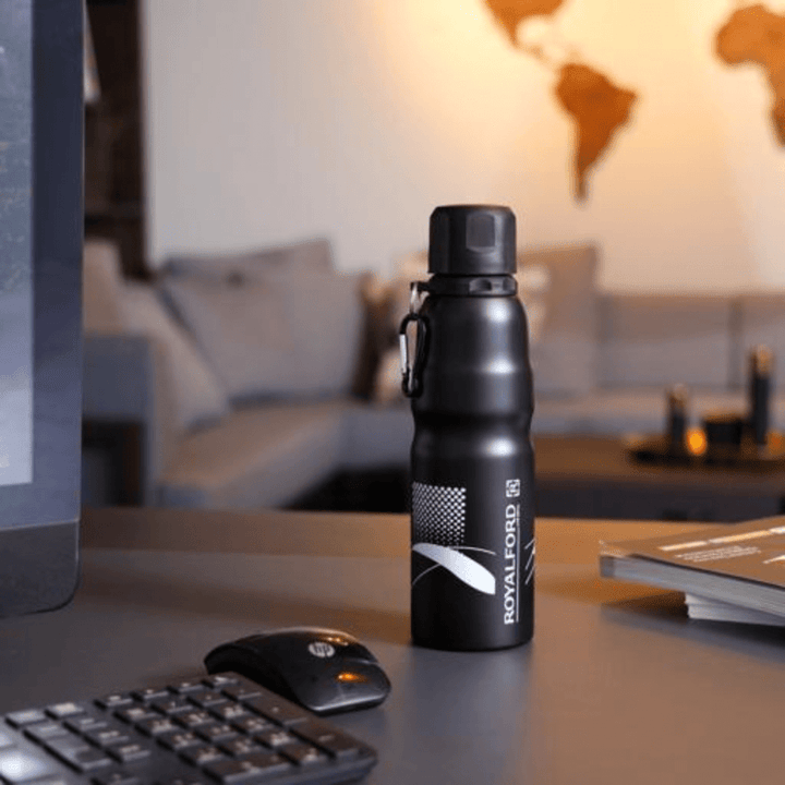 750ml Black Stainless Steel Sports Bottle - Souk Al RasDrinkware