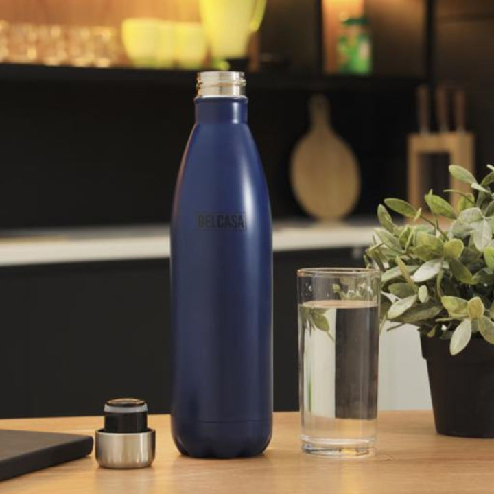 750ml Stainless Steel Water Bottle with Portable Double Wall and Leak - Proof Lid - Made of 100% Food - Grade Material | Perfect for Hot and Cold Drinks - Souk Al RasDrinkware