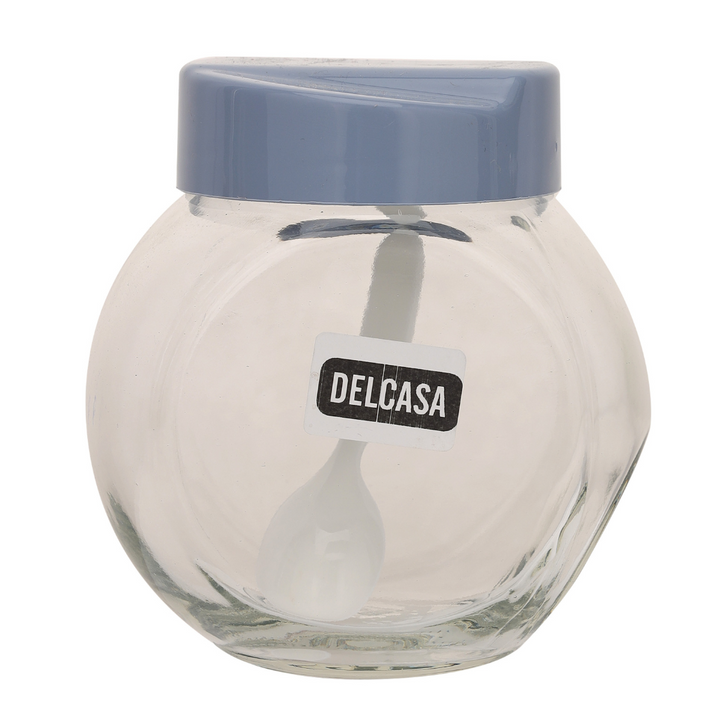 Aqua Double Bottom Glass Jar, Modern Style Organizer 