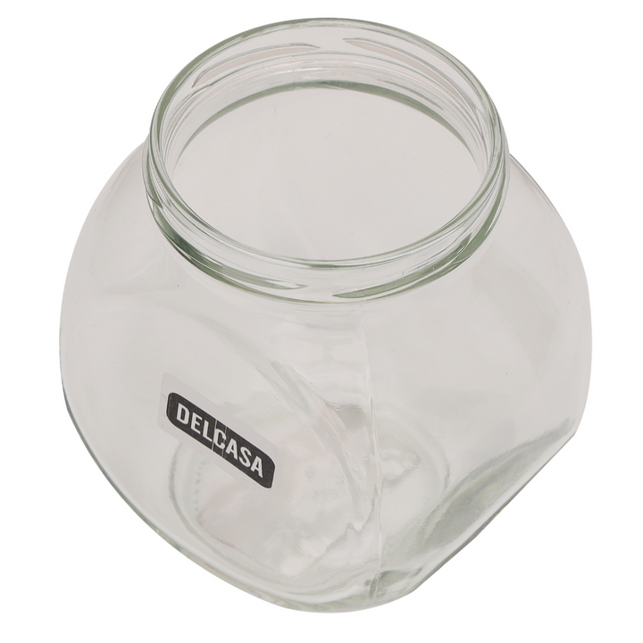 Aqua Double Bottom Glass Jar, Modern Style Organizer 