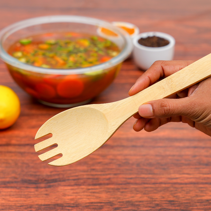 Bamboo Spaghetti Server, Natural Bamboo