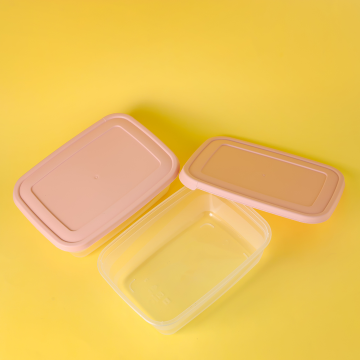 Cook & Lock Rectangular Storage Container, 2Pcs 2000ml