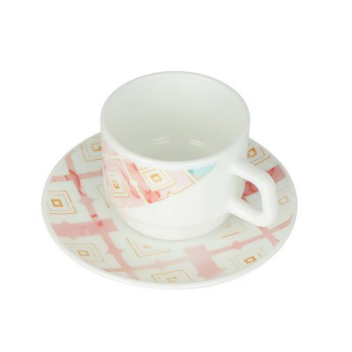 DELCASA 12Pc Opalware Cup and Saucer