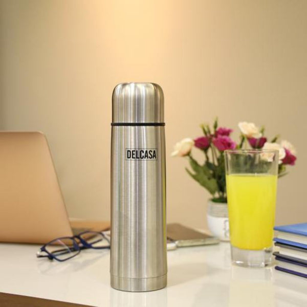 DELCASA 25oz750ml Insulated Stainless Steel Vacuum Flask Water Bottle - Thermos Flask