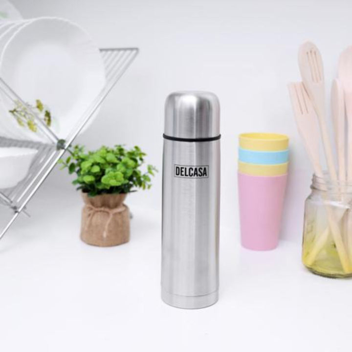 DELCASA 25oz750ml Insulated Stainless Steel Vacuum Flask Water Bottle - Thermos Flask