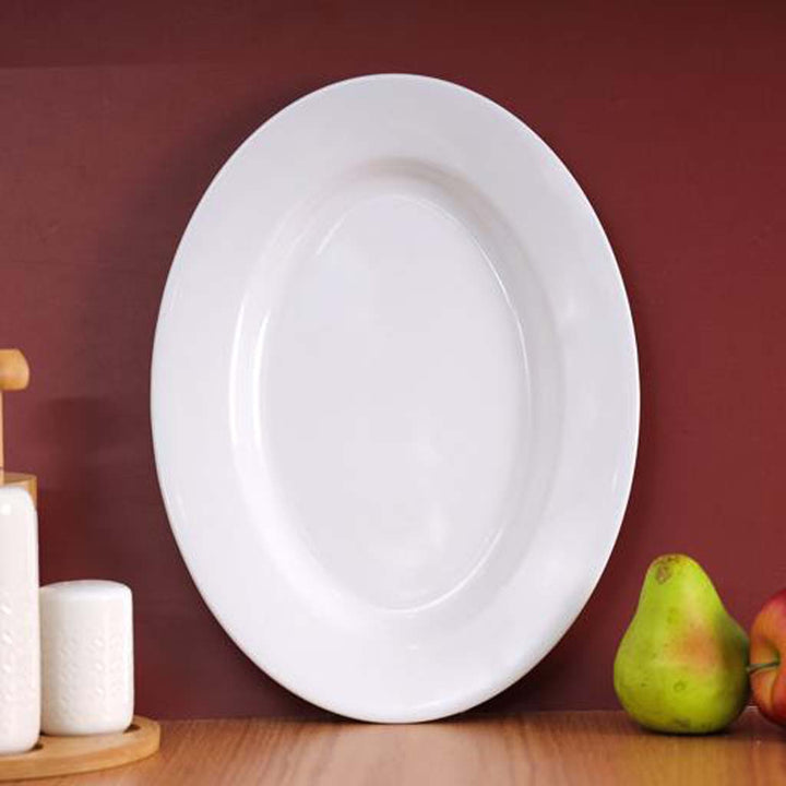 DELCASA 39 " Melamine Oval Tray,- Durable, Chip-Resistant, Ideal for Home & Restaurant.