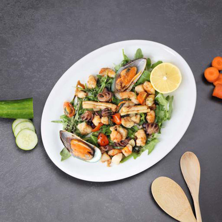 DELCASA 39 " Melamine Oval Tray,- Durable, Chip-Resistant, Ideal for Home & Restaurant.