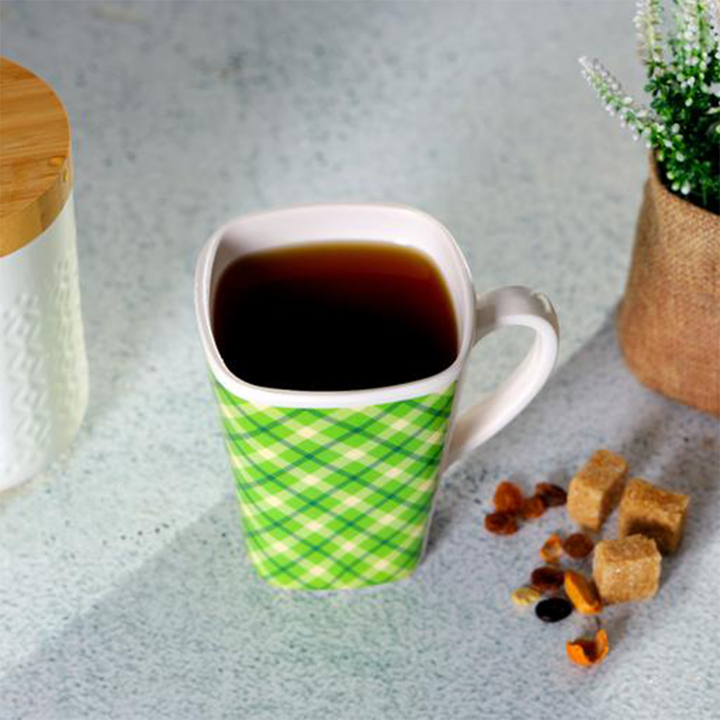 DELCASA 400ml Melamine Coffee Mug with Leak-Resistant Design  - Perfect for Hot & Cold Drinks, Preserves Flavor & Freshness