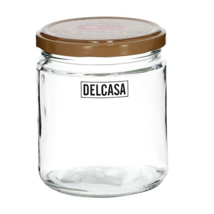 DELCASA 6 Piece 400ml Glass Storage Jars with Air-Tight Seal - Optimal Freshness and Healthier Option