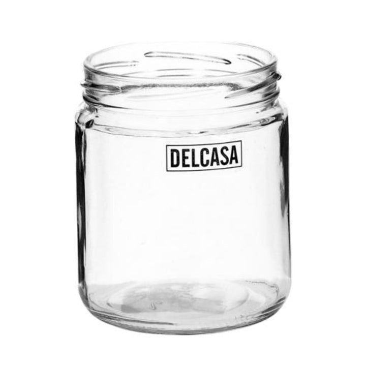 DELCASA 6 Piece 400ml Glass Storage Jars with Air-Tight Seal - Optimal Freshness and Healthier Option