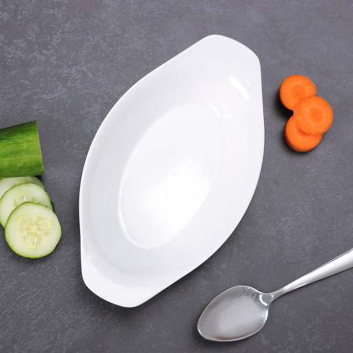 DELCASA 9" Melamine Oval Tray, DC2330 - Dishwasher Safe, Ideal for Serving.