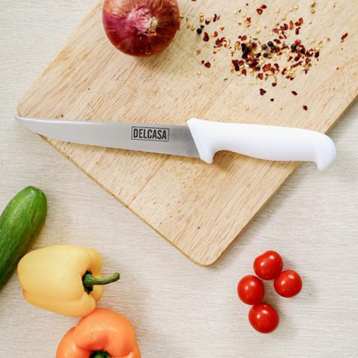 DELCASA All-Purpose Knife with Ultra Sharp 17.78cm Stainless Steel Blade and Ergonomic Handle for Chopping, Slicing Meat, Vegetables, Fruits, and More