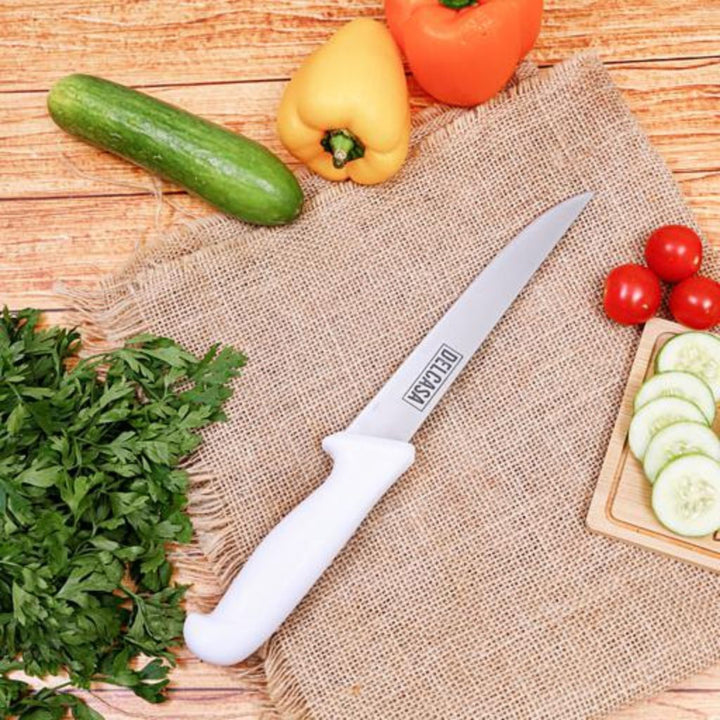 DELCASA All-Purpose Knife with Ultra Sharp 20.32cm Stainless Steel Blade and Ergonomic Handle for Chopping, Slicing Meat, Vegetables, Fruits, and More