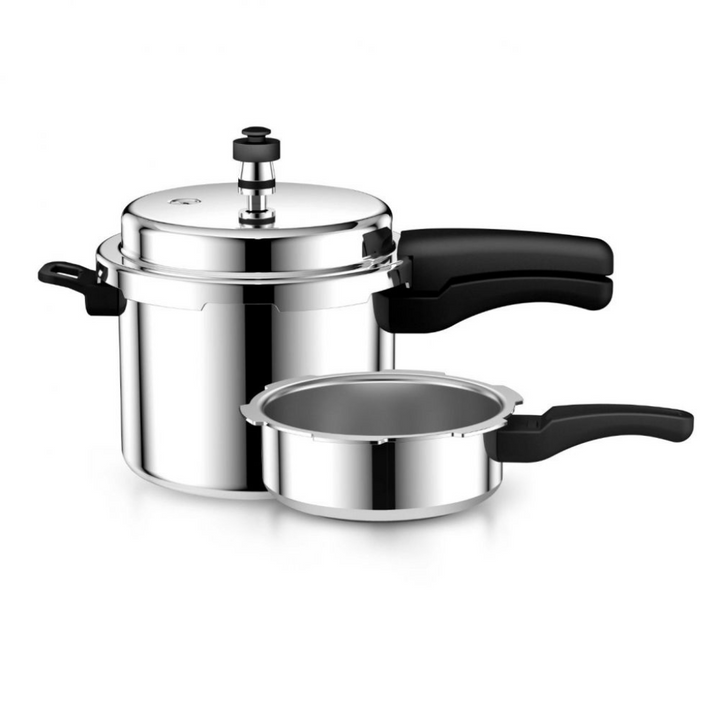 DELCASA Aluminium Pressure Cooker Combo 5L + 3L 