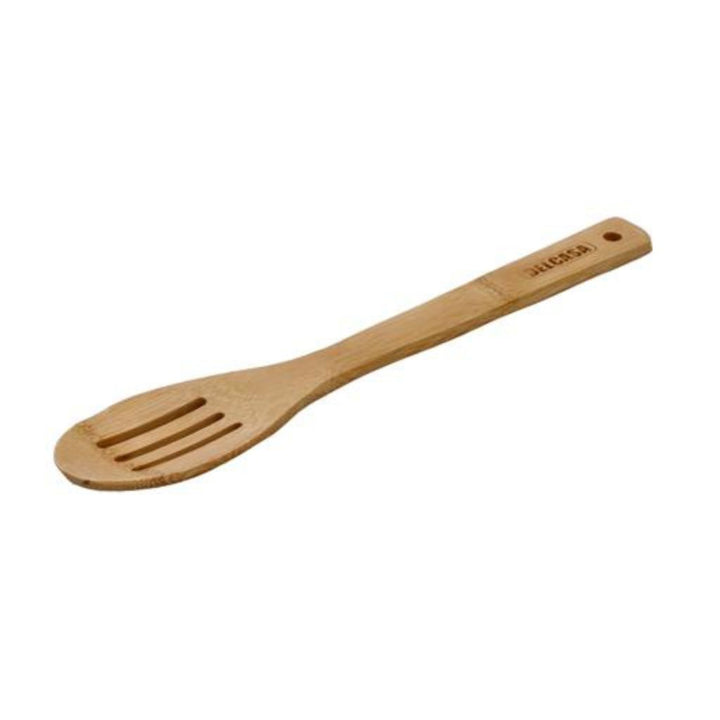 DELCASA Bamboo Slotted Cooking & Frying Spoon - Resists High Heat & Corrosion - Safe for Use on Pots & Pans - Perfect for Frying, Serving, & Cooking