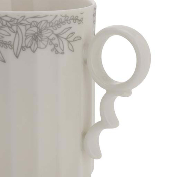 DELCASA Bone Wave 12oz Mug,  New Bone China  Chip-Resistant & Durable  for Coffee, Tea, Cappuccino, Latte