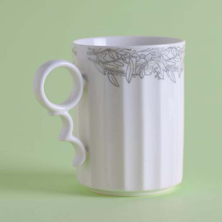 DELCASA Bone Wave 12oz Mug,  New Bone China  Chip-Resistant & Durable  for Coffee, Tea, Cappuccino, Latte